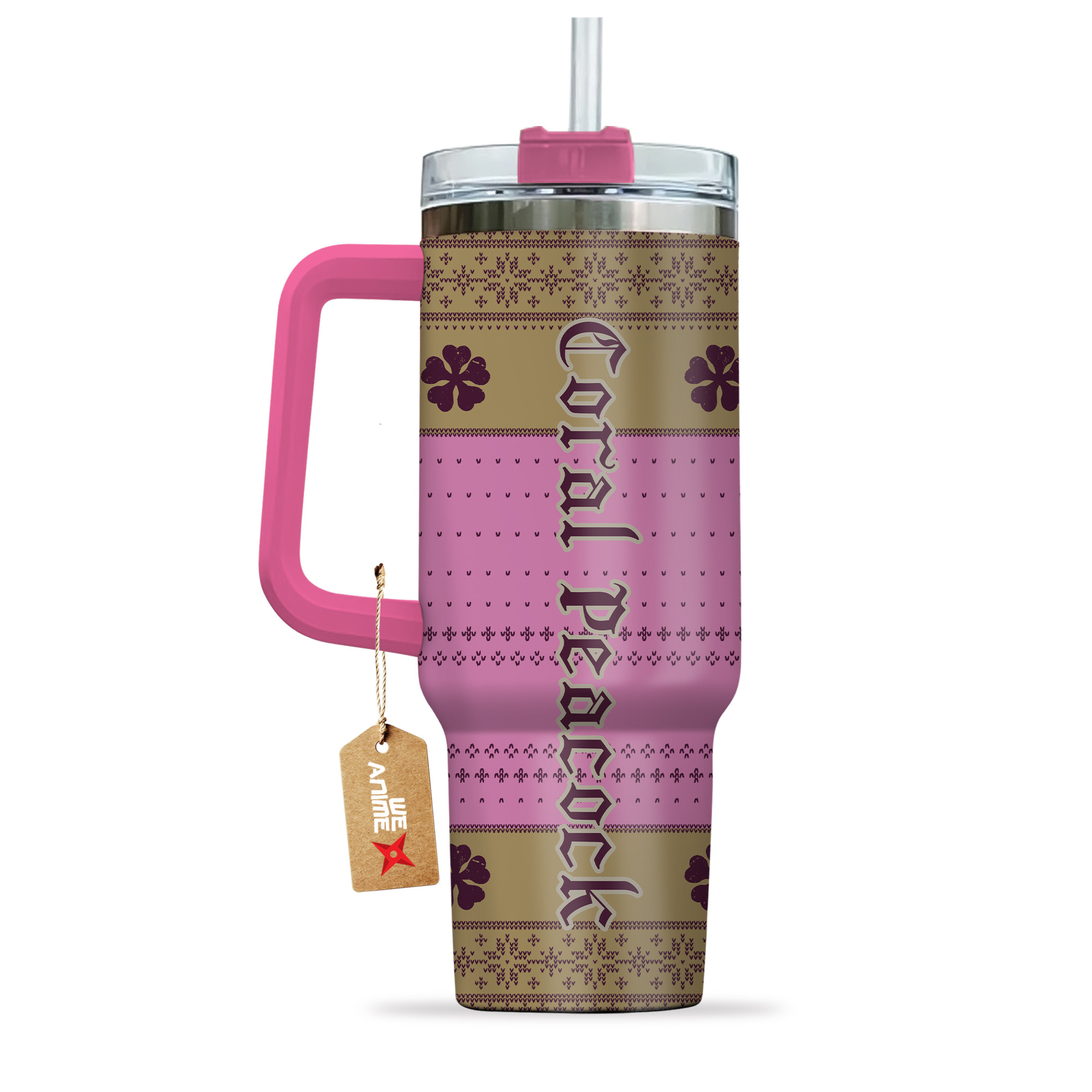 Coral Peacock Black Clover Anime Custom Stanley Cup 40 oz 30 oz Tumbler With HandleTVC2301165 - Image 3