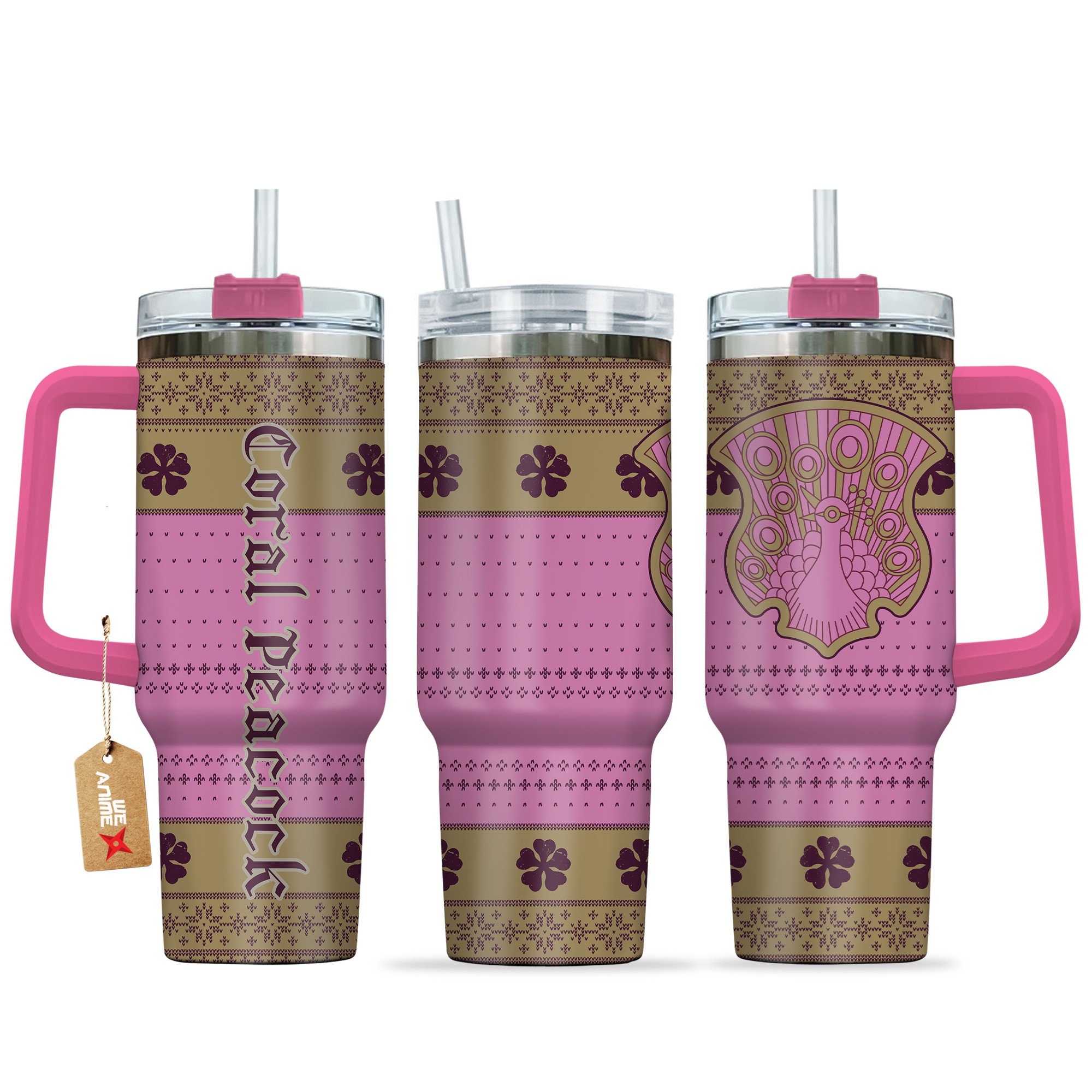 Coral Peacock Black Clover Anime Custom Stanley Cup 40 oz 30 oz Tumbler With HandleTVC2301165