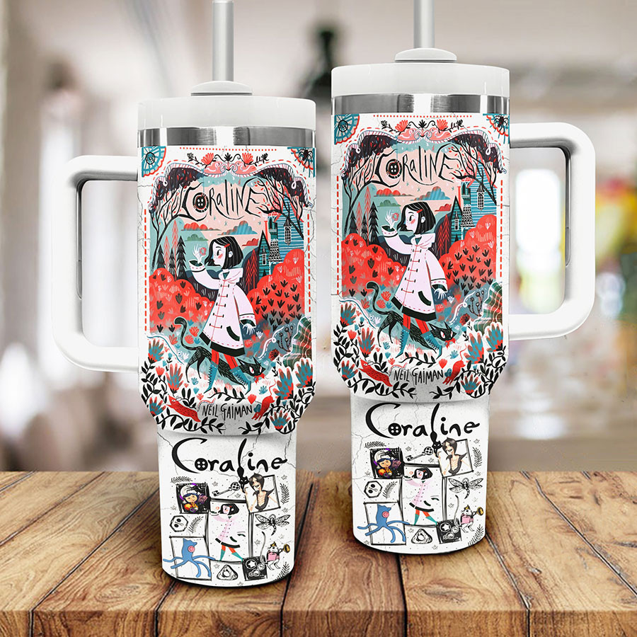 Coraline Cartoon Custom Stanley Cup 40 oz 30 oz Tumbler With HandleTVC2301329 - Image 2