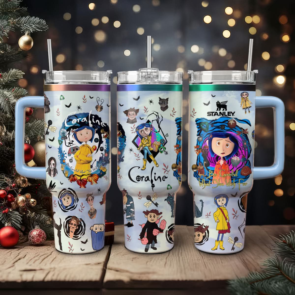 Coraline Cartoon Custom Stanley Cup 40 oz 30 oz Tumbler With HandleTVC2301446