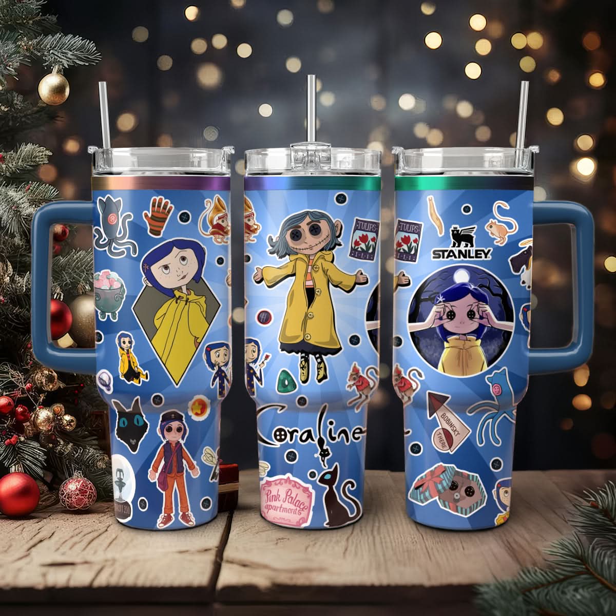 Coraline Cartoon Custom Stanley Cup 40 oz 30 oz Tumbler With HandleTVC2301448