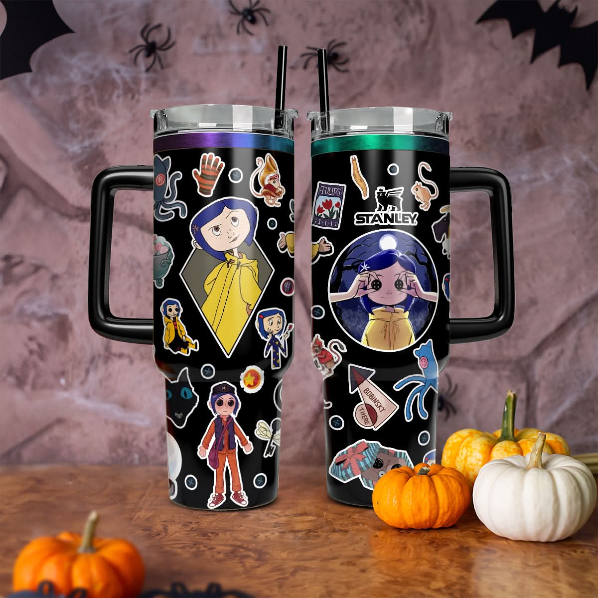 Coraline Cartoon Custom Stanley Cup 40 oz 30 oz Tumbler With HandleTVC2301448
