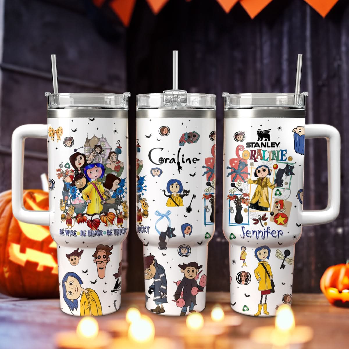 Coraline Cartoon Custom Stanley Cup 40 oz 30 oz Tumbler With HandleTVC2301449
