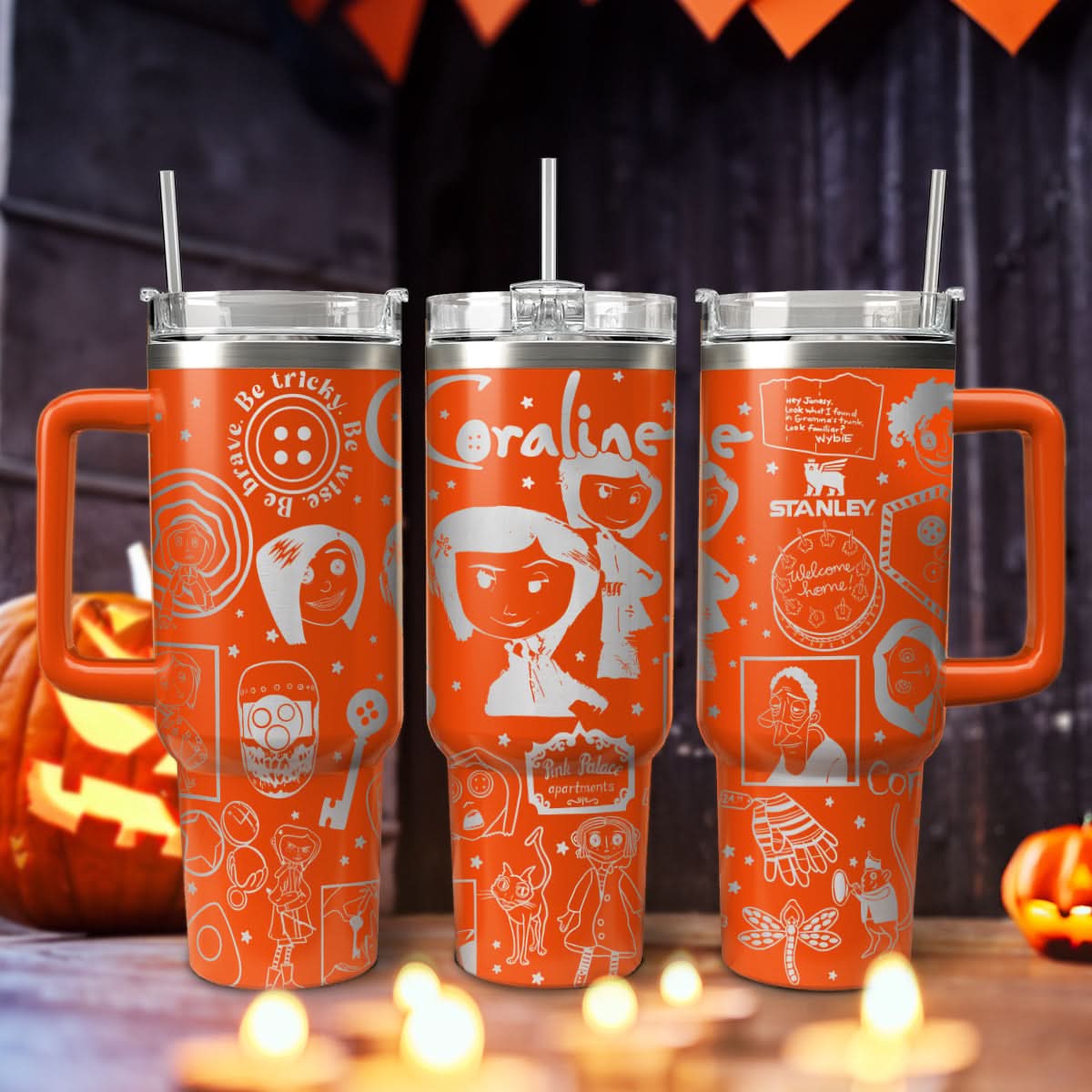Coraline Cartoon Custom Stanley Cup 40 oz 30 oz Tumbler With HandleTVC2301449