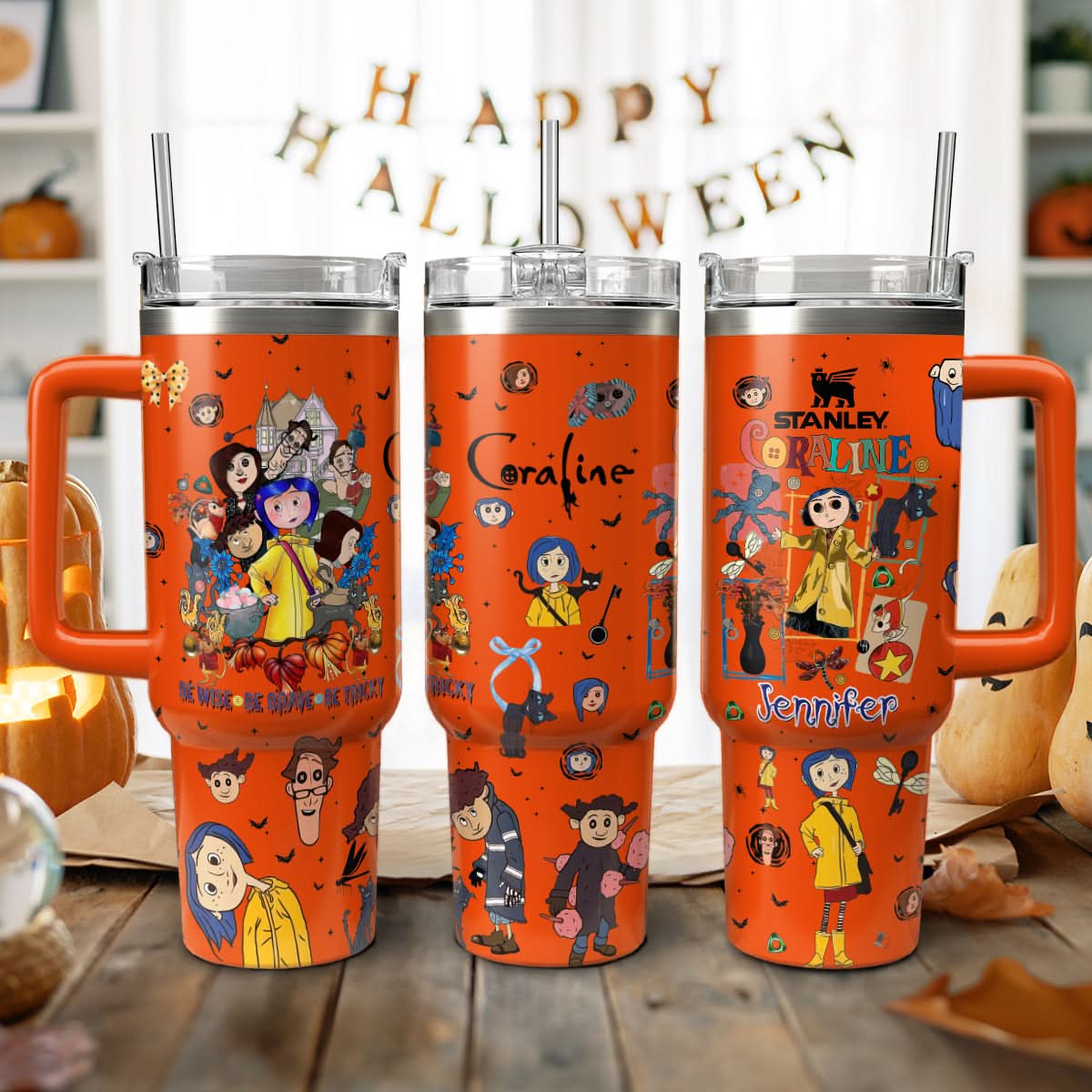 Coraline Cartoon Custom Stanley Cup 40 oz 30 oz Tumbler With HandleTVC2301450