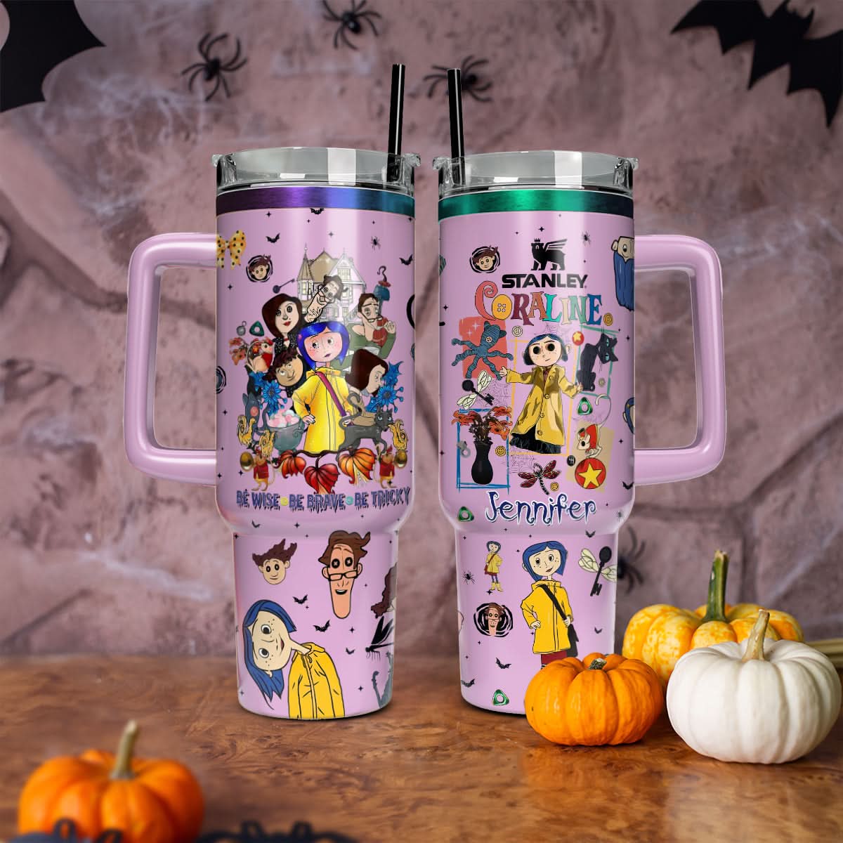 Coraline Cartoon Custom Stanley Cup 40 oz 30 oz Tumbler With HandleTVC2301450