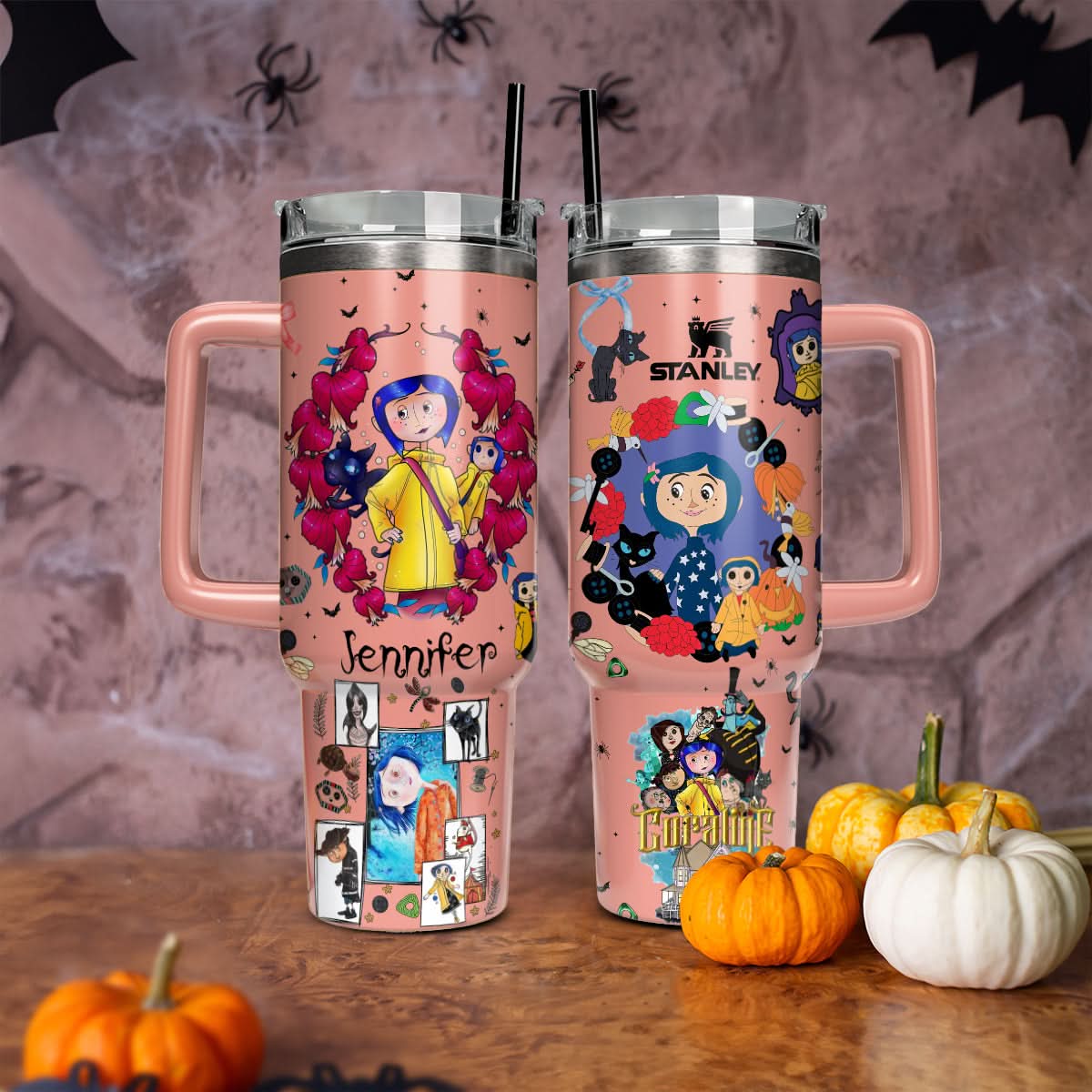 Coraline Cartoon Custom Stanley Cup 40 oz 30 oz Tumbler With HandleTVC2301451