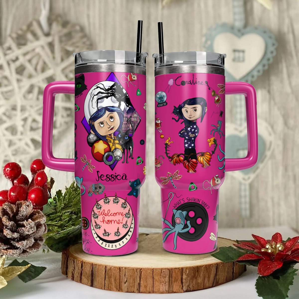 Coraline Cartoon Custom Stanley Cup 40 oz 30 oz Tumbler With HandleTVC2301453