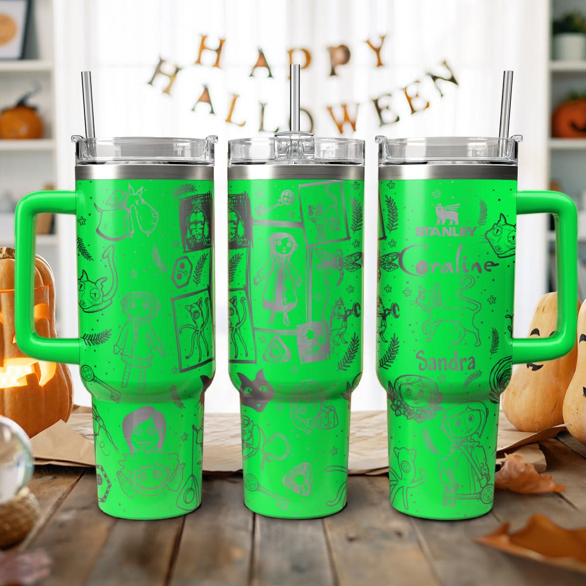 Coraline Cartoon Custom Stanley Cup 40 oz 30 oz Tumbler With HandleTVC2301453