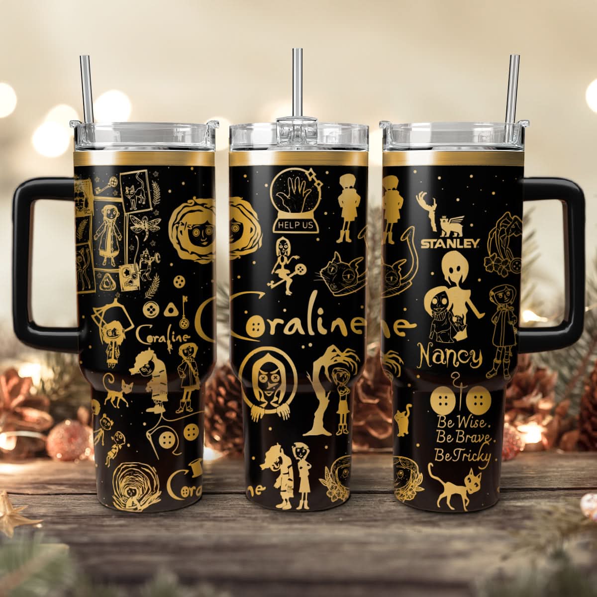 Coraline Cartoon Custom Stanley Cup 40 oz 30 oz Tumbler With HandleTVC2301454