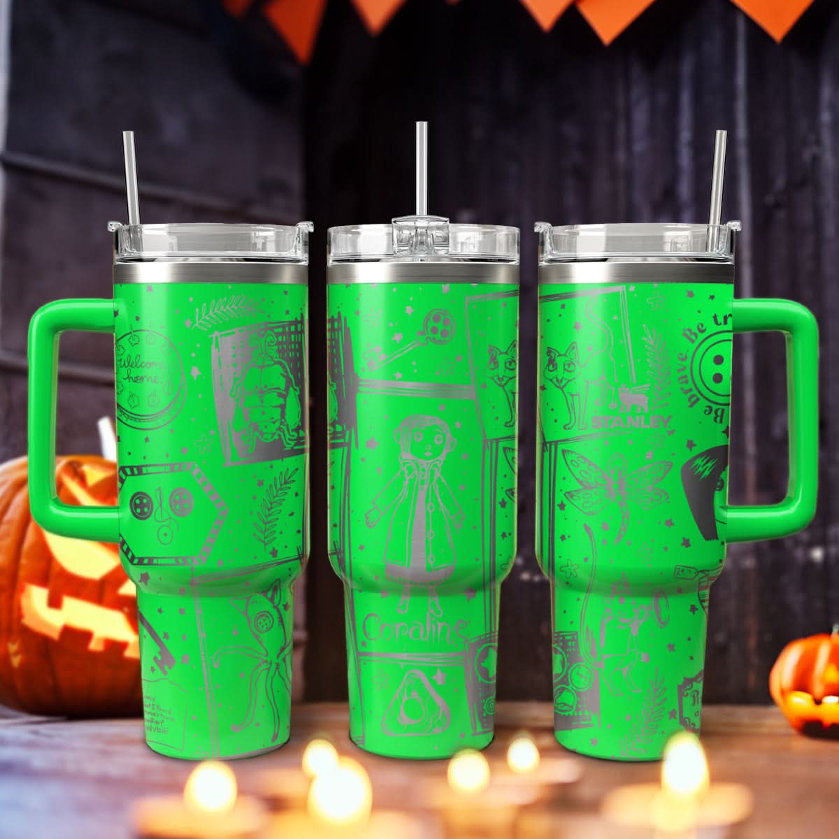 Coraline Cartoon Custom Stanley Cup 40 oz 30 oz Tumbler With HandleTVC2301455