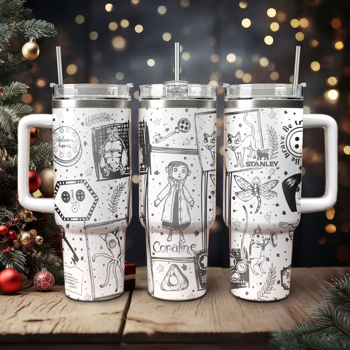 Coraline Cartoon Custom Stanley Cup 40 oz 30 oz Tumbler With HandleTVC2301455