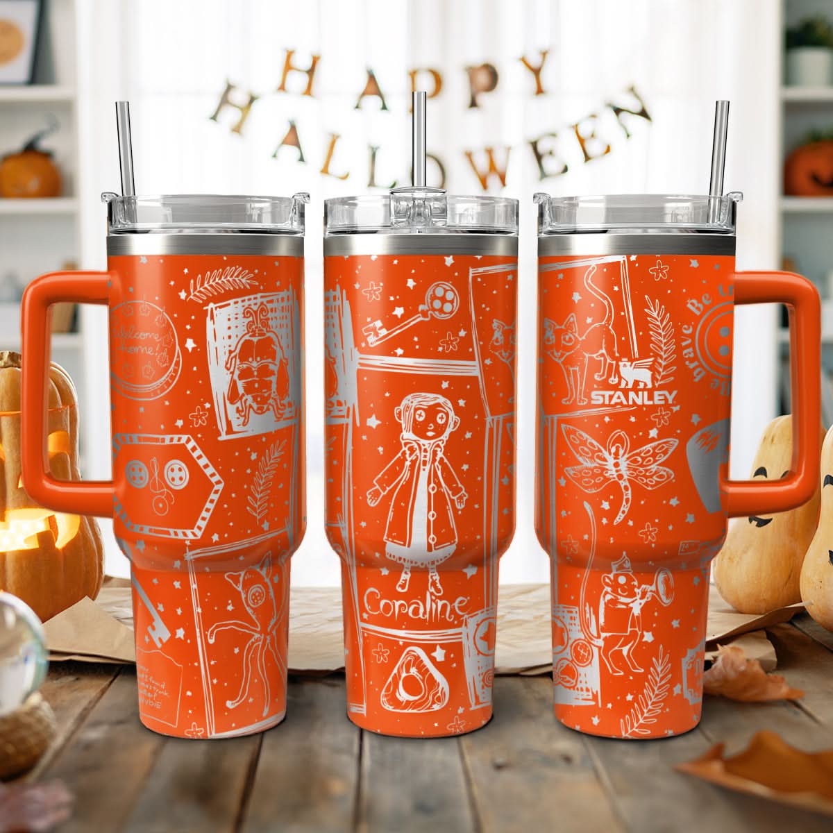 Coraline Cartoon Custom Stanley Cup 40 oz 30 oz Tumbler With HandleTVC2301456