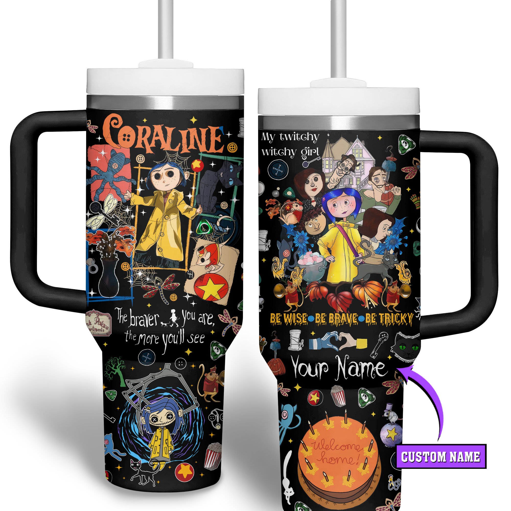 Coraline Cartoon Custom Stanley Cup 40 oz 30 oz Tumbler With HandleTVC2301512