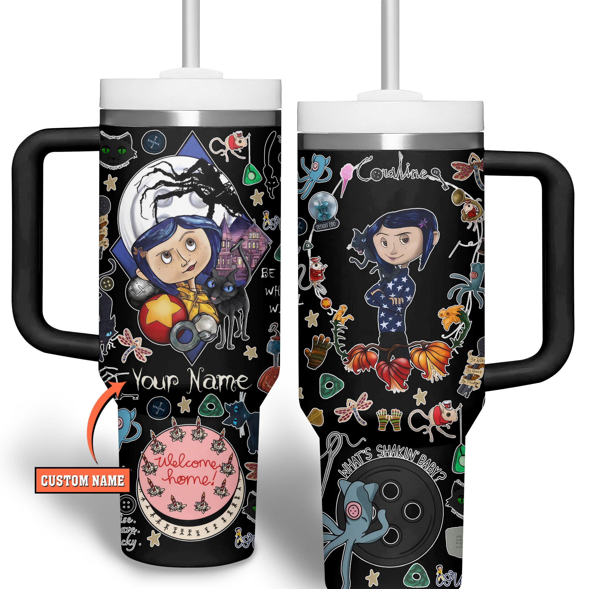 Coraline Cartoon Custom Stanley Cup 40 oz 30 oz Tumbler With HandleTVC2301514
