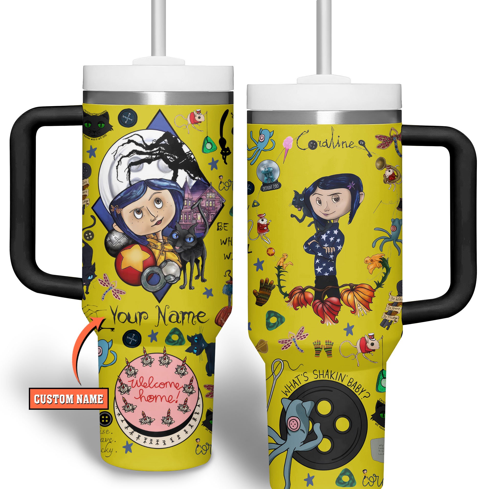 Coraline Cartoon Custom Stanley Cup 40 oz 30 oz Tumbler With HandleTVC2301514