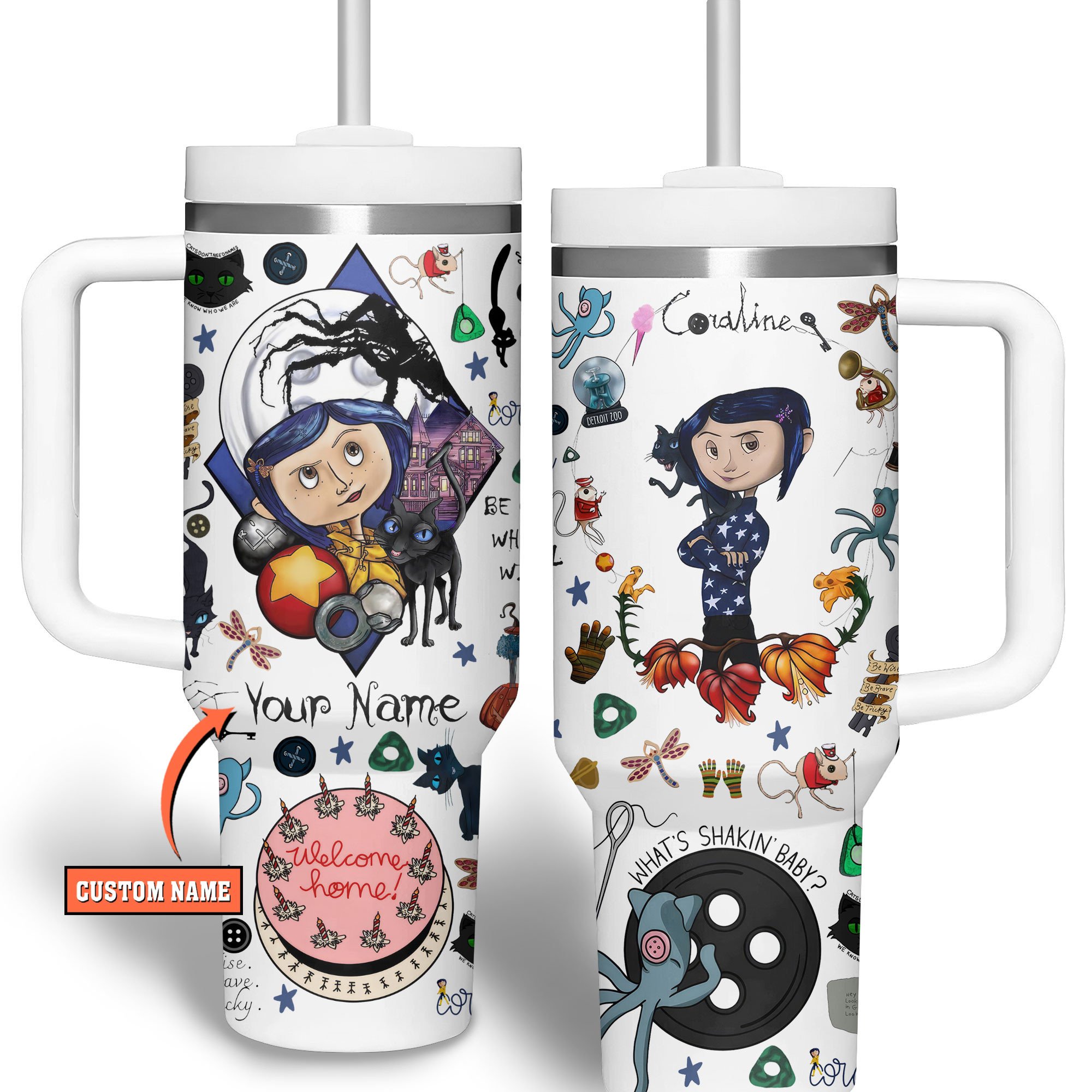 Coraline Cartoon Custom Stanley Cup 40 oz 30 oz Tumbler With HandleTVC2301514