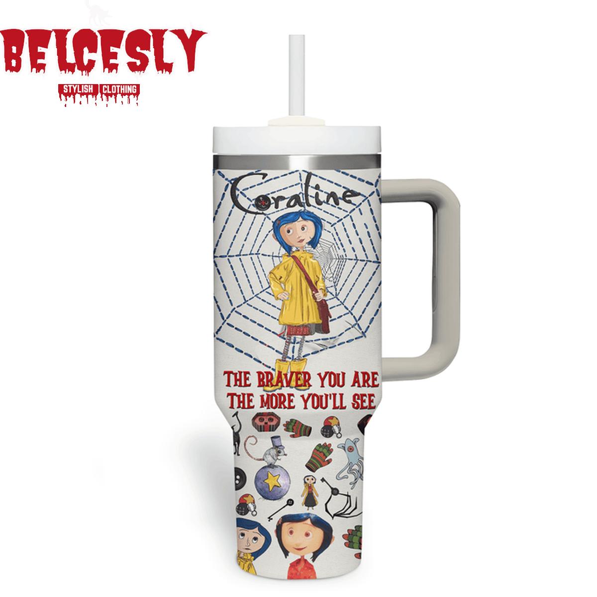 Coraline Cartoon Custom Stanley Cup 40 oz 30 oz Tumbler With HandleTVC2301534 - Image 2