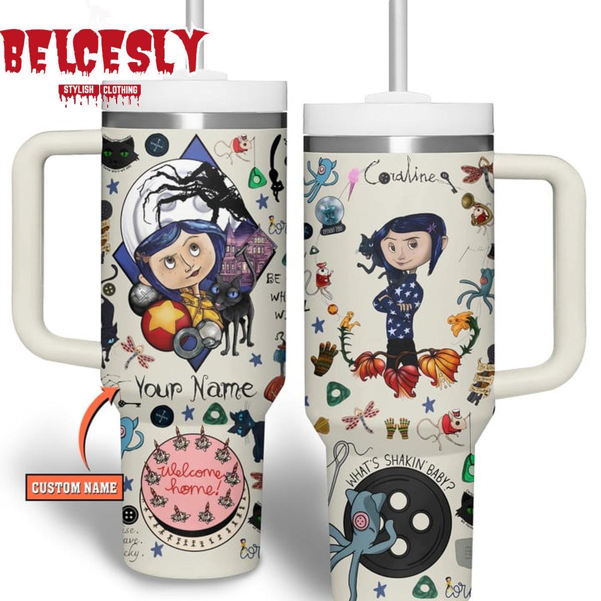 Coraline Cartoon Custom Stanley Cup 40 oz 30 oz Tumbler With HandleTVC2301538