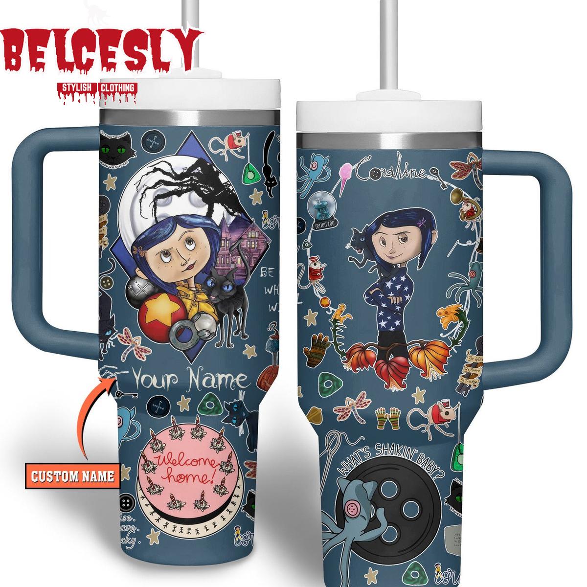 Coraline Cartoon Custom Stanley Cup 40 oz 30 oz Tumbler With HandleTVC2301538
