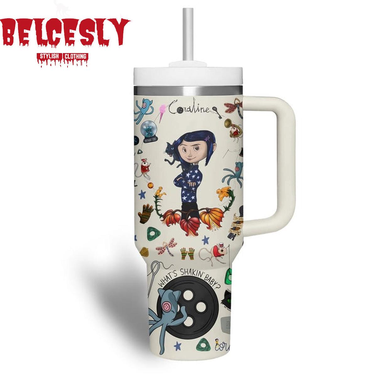 Coraline Cartoon Custom Stanley Cup 40 oz 30 oz Tumbler With HandleTVC2301538 - Image 2