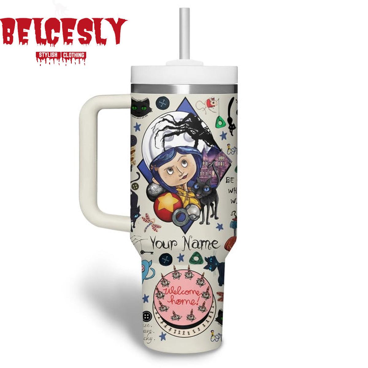 Coraline Cartoon Custom Stanley Cup 40 oz 30 oz Tumbler With HandleTVC2301538 - Image 3