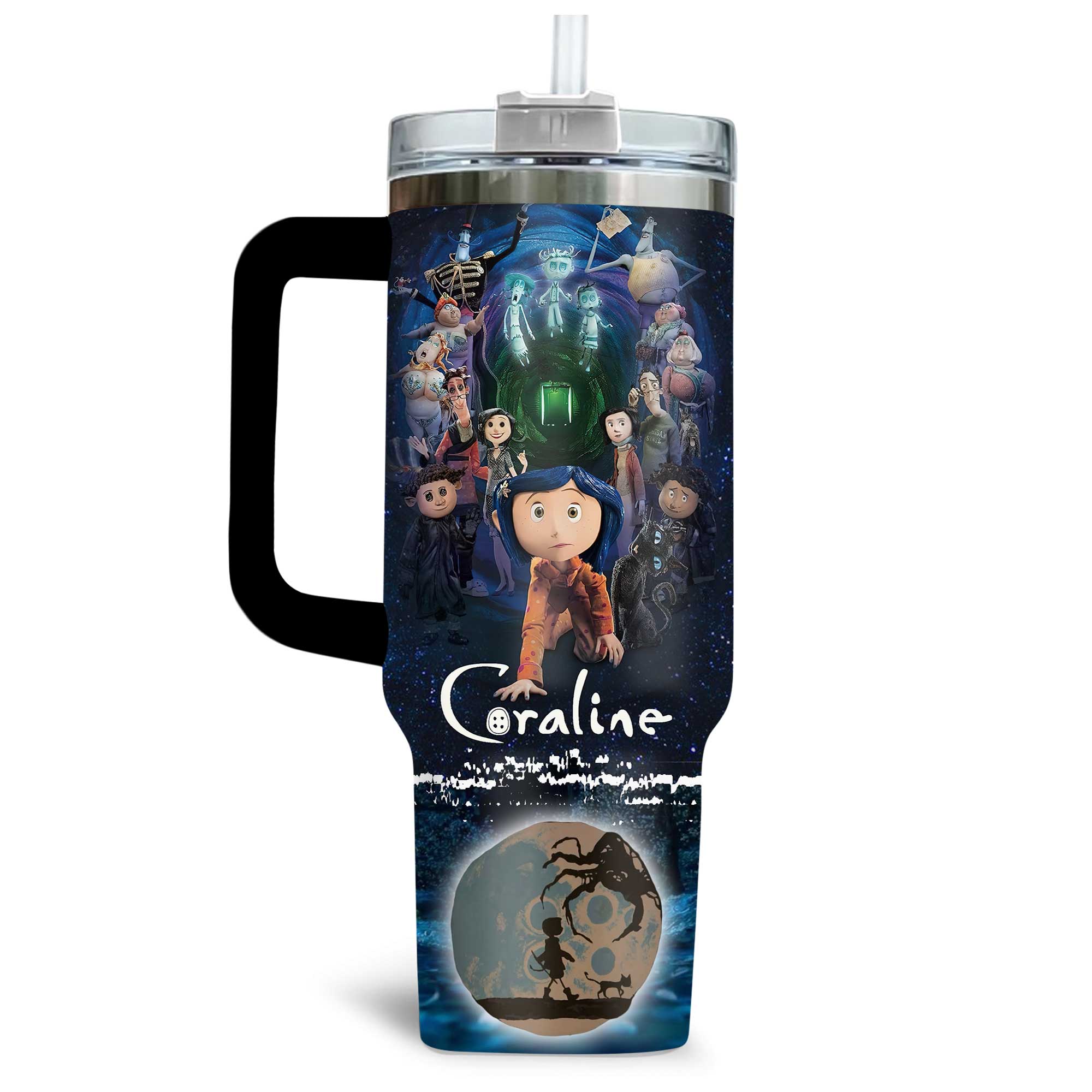 Coraline Custom Stanley Cup 40 oz 30 oz Tumbler With HandleTVC230192 - Image 3
