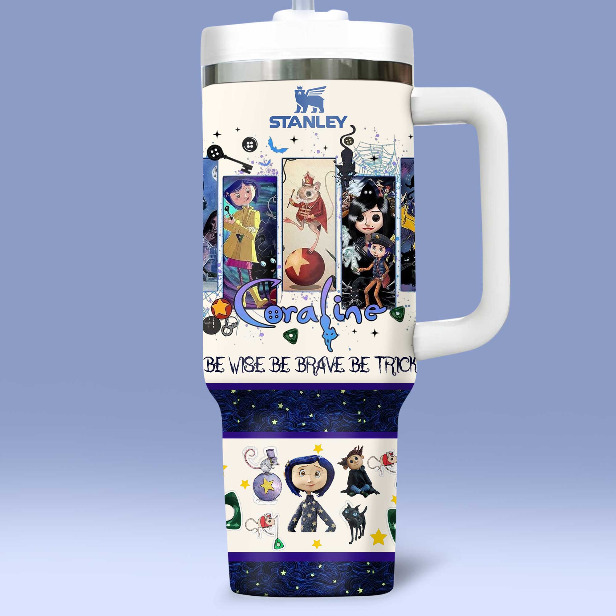 Coraline Custom Stanley Cup 40 oz 30 oz Tumbler With HandleTVC230193 - Image 3