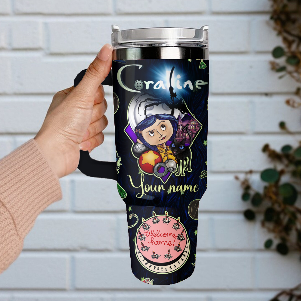 Coraline x Halloween Custom Stanley Cup 40 oz 30 oz Tumbler With HandleTVC2301126 - Image 3