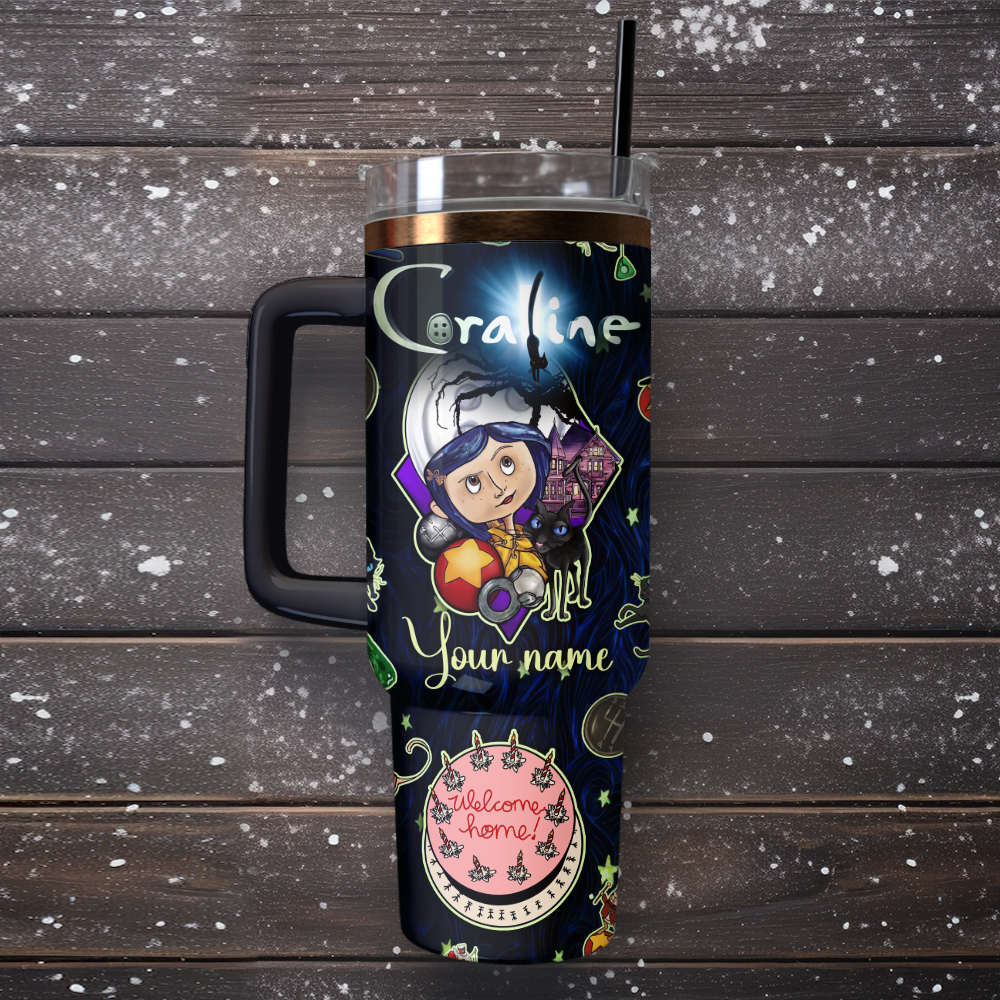 Coraline x Halloween Custom Stanley Cup 40 oz 30 oz Tumbler With HandleTVC2301126 - Image 4