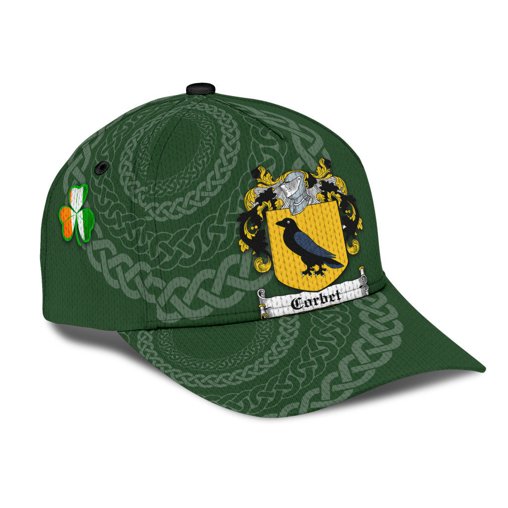 Corbet Coat Of Arms - Irish Family Crest St Patrick's Day Hat Classic Cap Trucker Hats Custom Hats Gifts For Men & Women