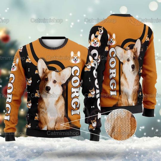 Corgi Christmas Sweater - Perfect Gift for Corgi Fans - Image 3