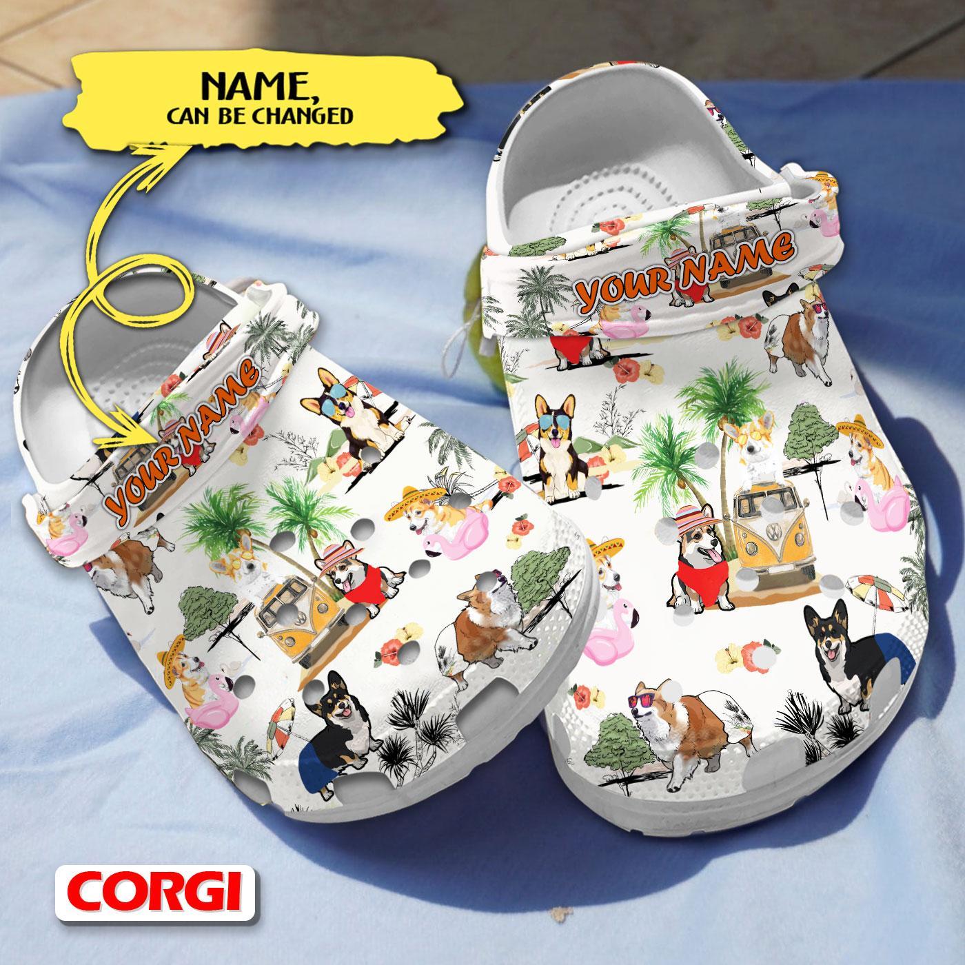 Corgi Dog Crocs Crocband Clogs Shoes Comfortable For Men Women and Kids