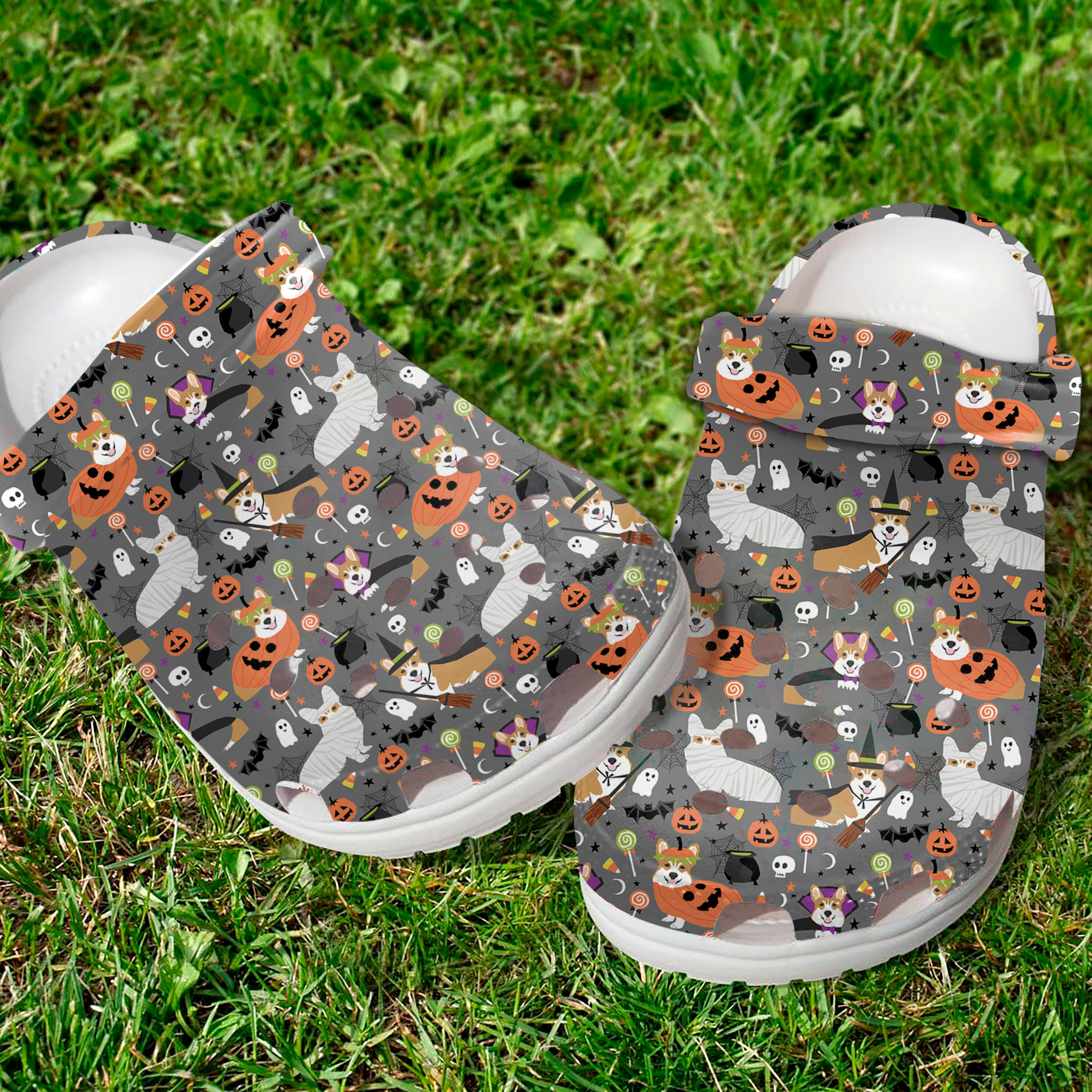 Corgi Dog Halloween Crocs Crocband Clogs Shoes Comfortable For Men Women and Kids