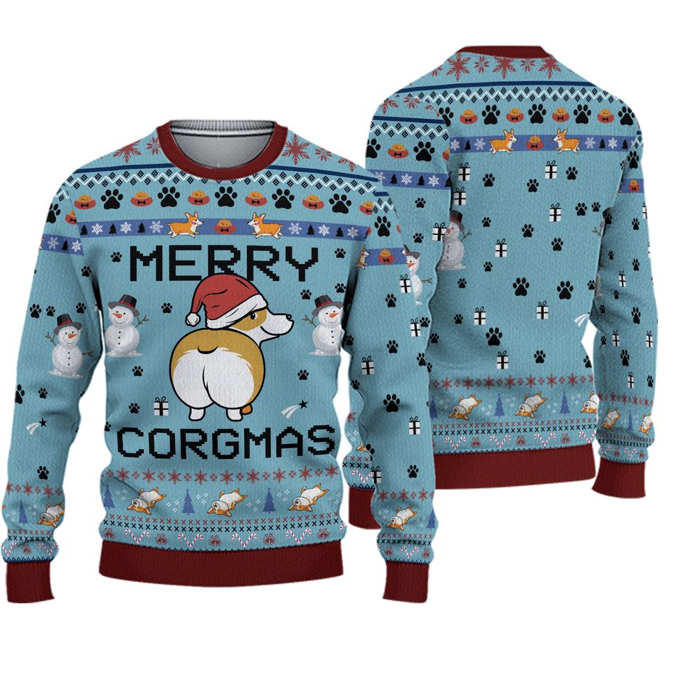 Corgi Dog Ugly Christmas Sweater