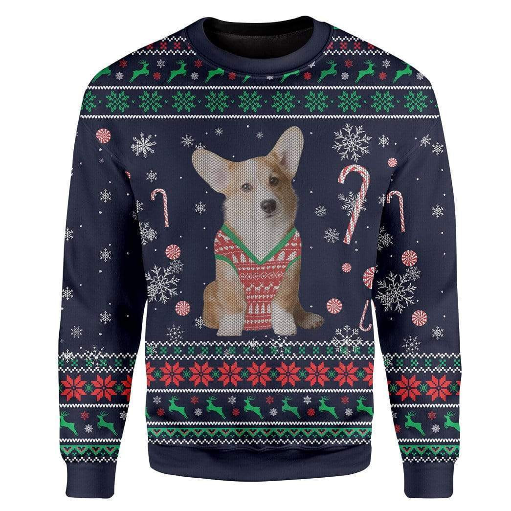 Corgi Ugly Christmas Sweater Adult 3D Funny Matching for family