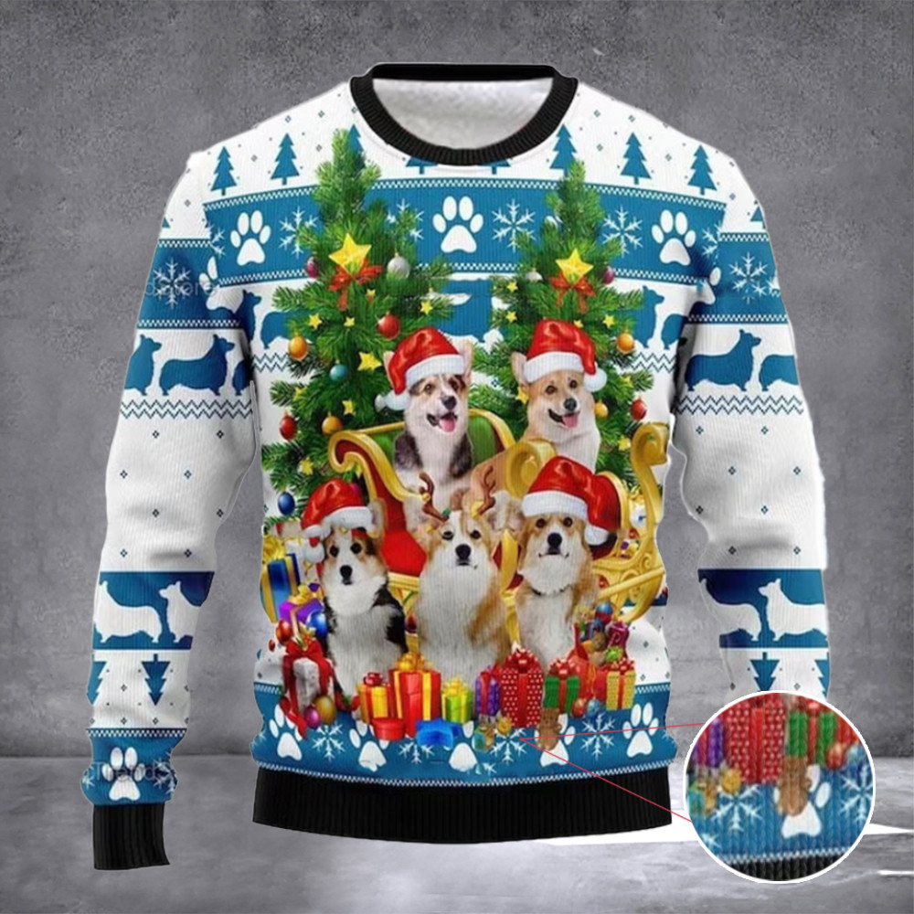 Corgi Ugly Christmas Sweater Corgi Holiday Sweater Gift For Pet Lovers