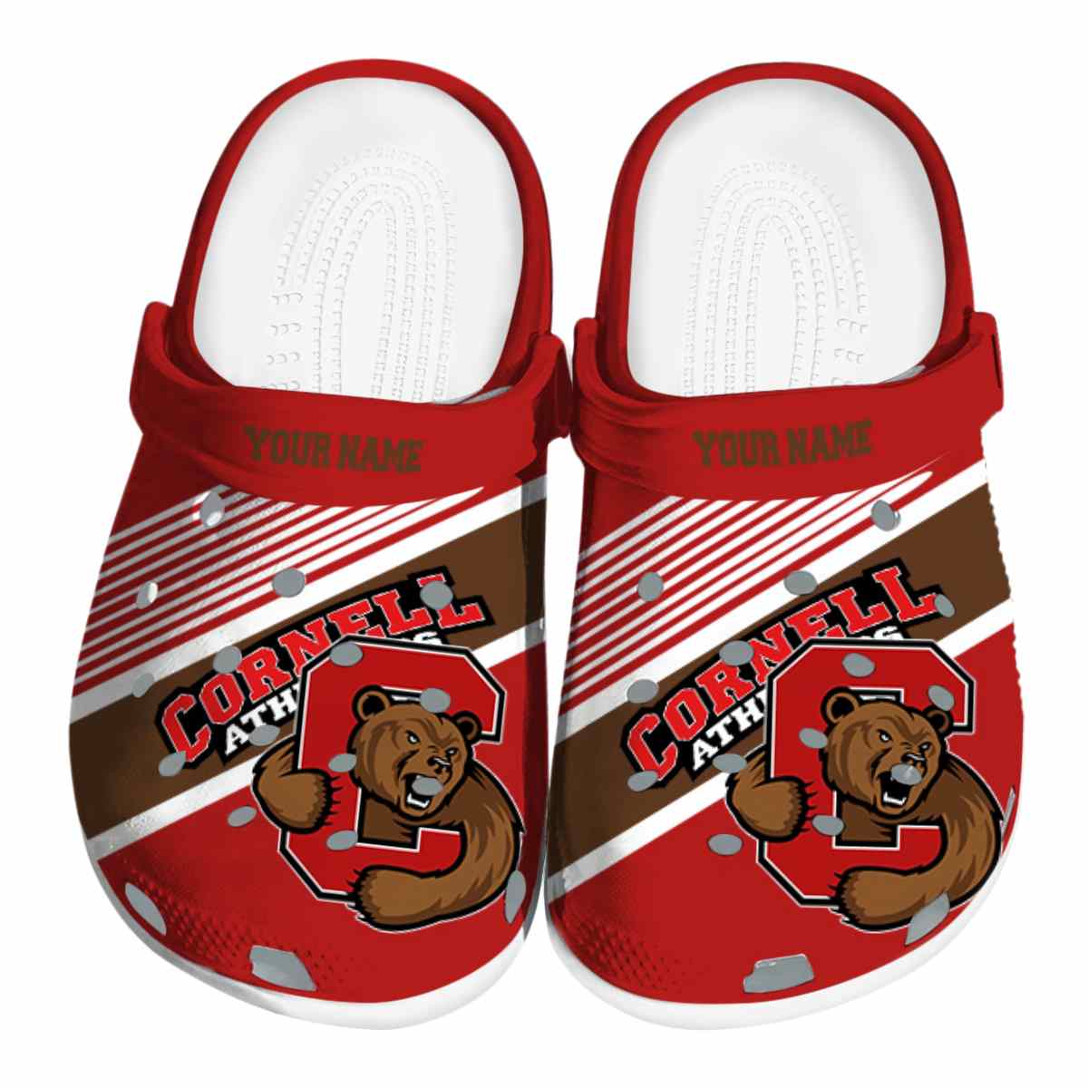 Cornell Big Red NCAA Sport Crocs Crocband Clogs Shoes Comfortable For Men Women and Kids