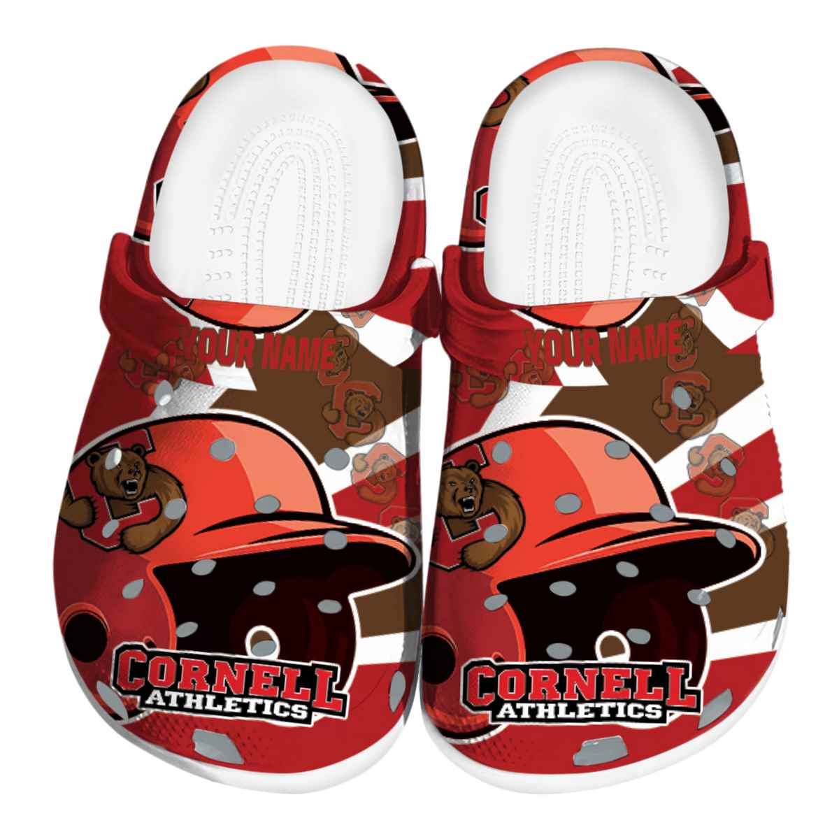 Cornell Big Red NCAA Sport Crocs Crocband Clogs Shoes Comfortable For Men Women and Kids