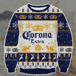 Corona Extra 3D Print Winter Ugly Christmas Sweater Adult 3D Funny Matching for family