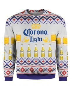 Corona Light Beer Ugly Christmas Sweater Adult 3D Funny Matching for family