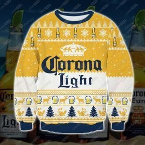 Corona Light Ugly Christmas Sweater Adult 3D Funny Matching for family