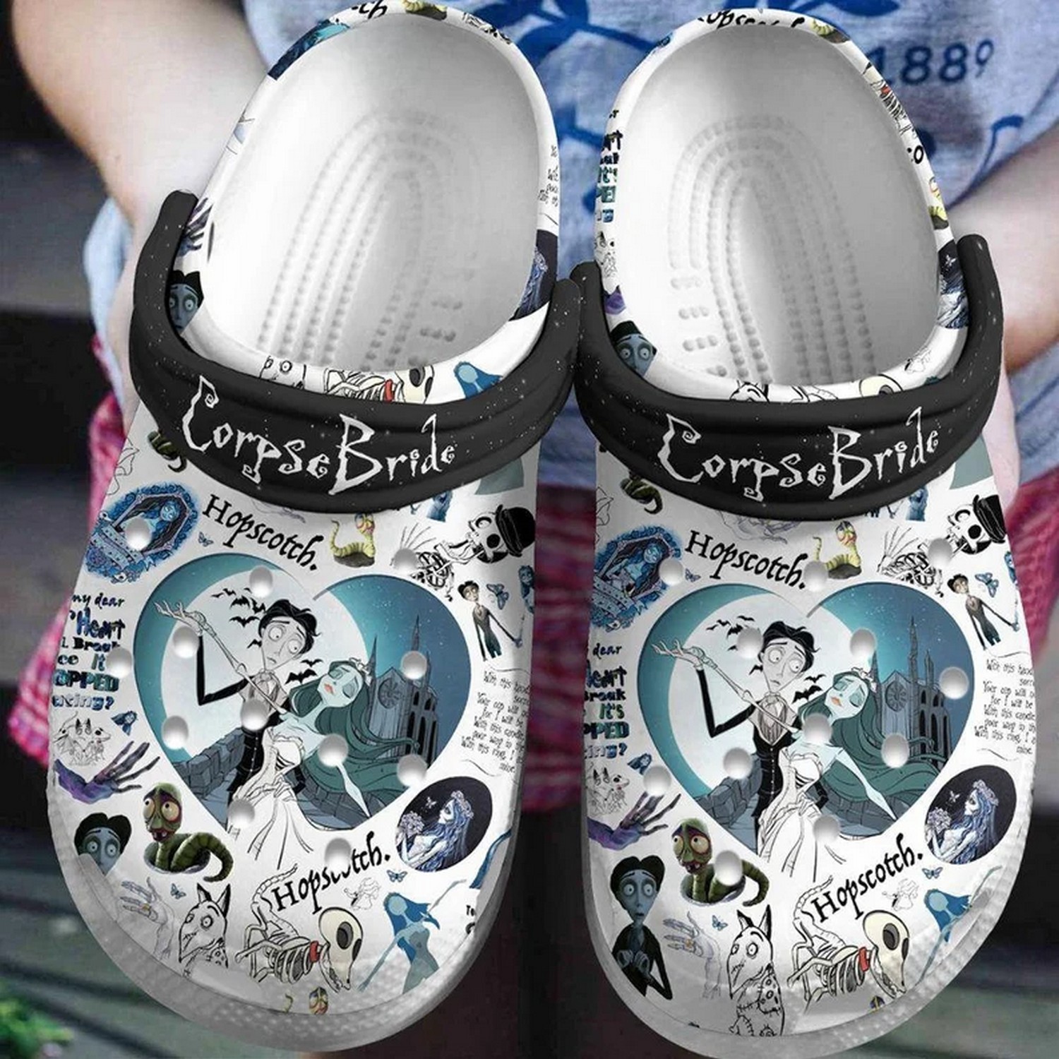 Corpse Bride Movie Crocs Crocband Clogs Shoes Comfortable For Men Women and Kids