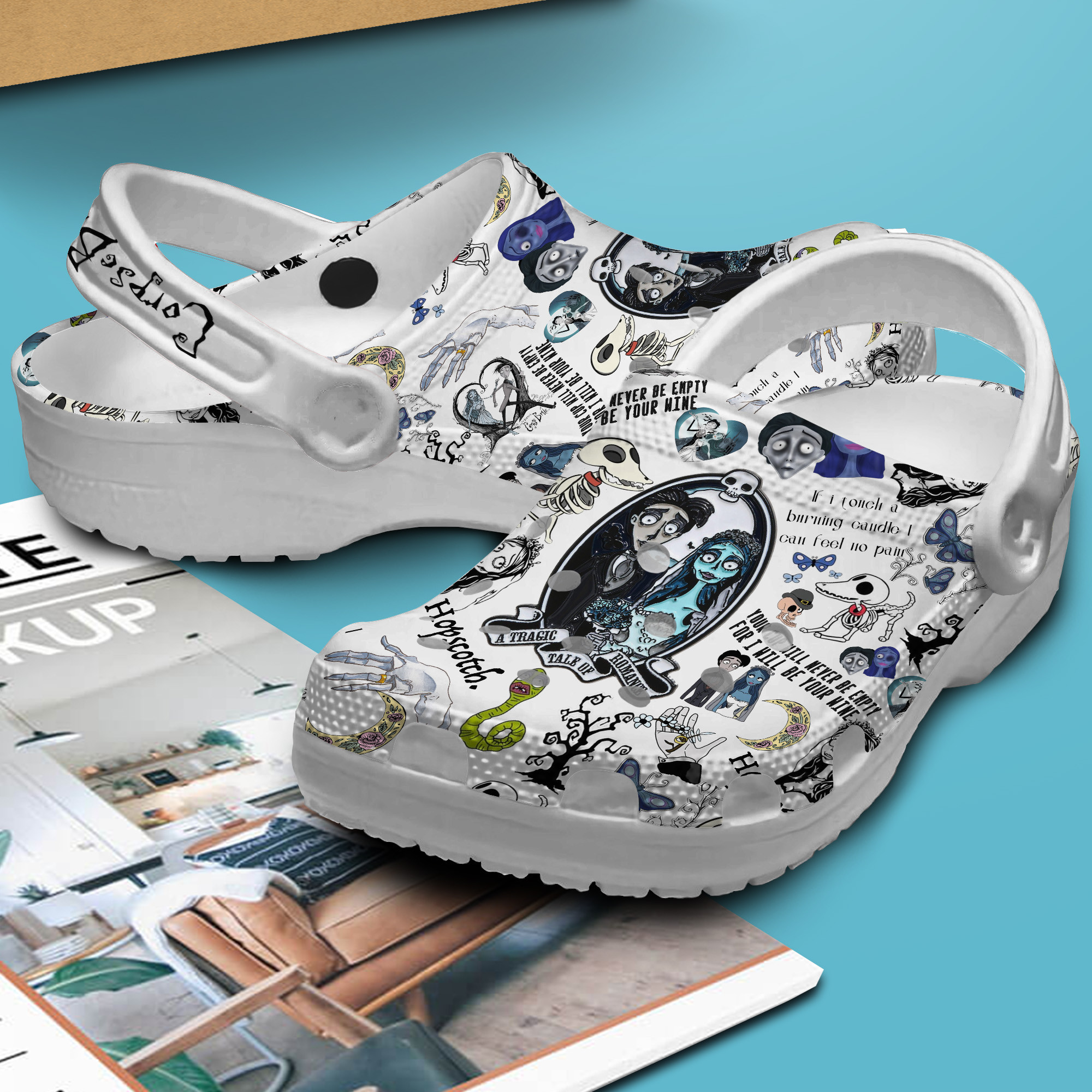 Corpse Bride Movie Crocs Crocband Clogs Shoes Comfortable For Men Women and Kids - Image 2