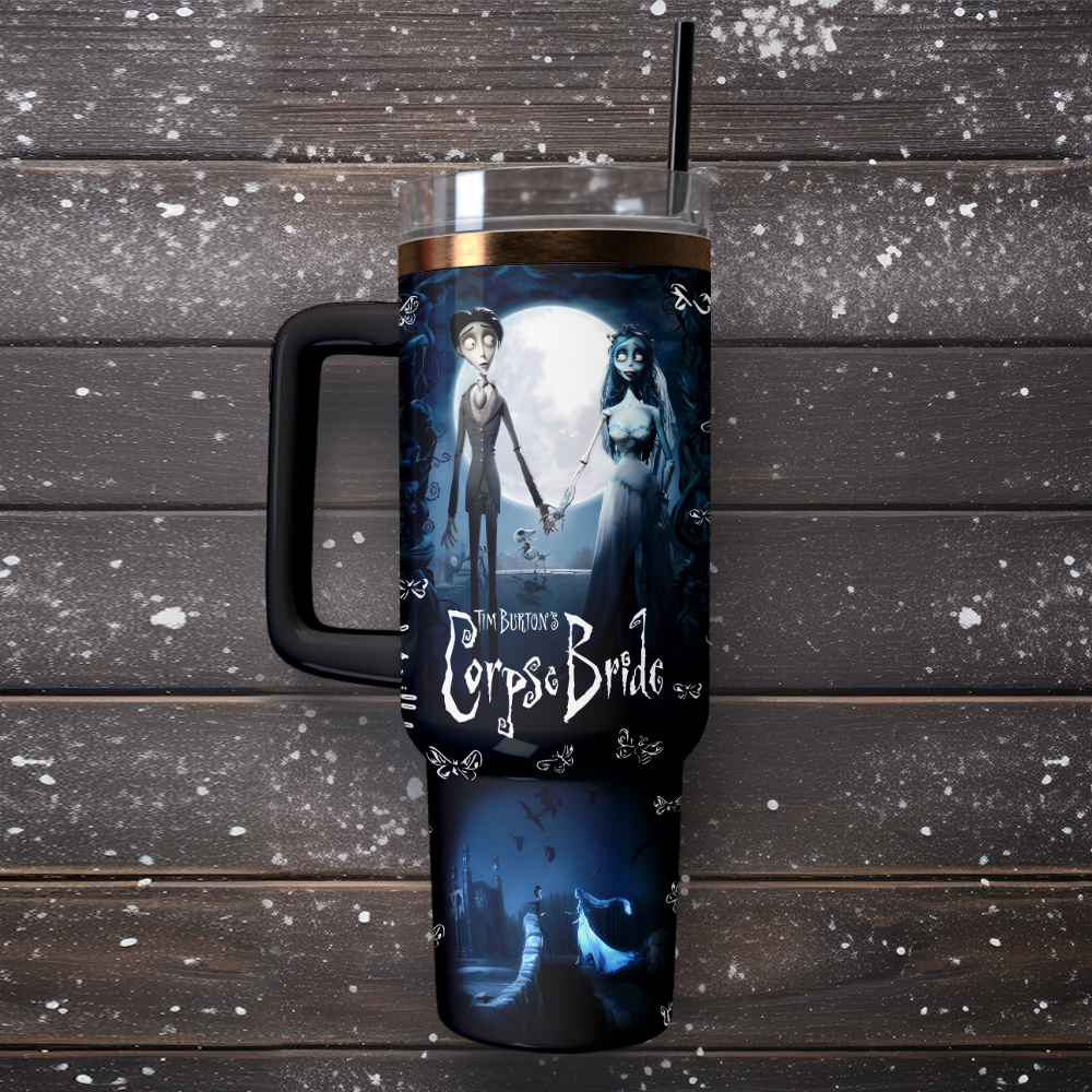 Corpse Bride x Halloween Custom Stanley Cup 40 oz 30 oz Tumbler With HandleTVC2301126 - Image 2