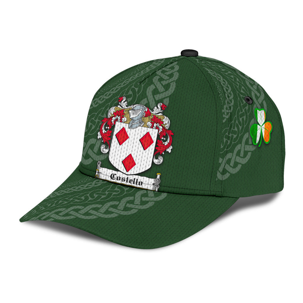 Costello Coat Of Arms - Irish Family Crest St Patrick's Day Hat Classic Cap Trucker Hats Custom Hats Gifts For Men & Women