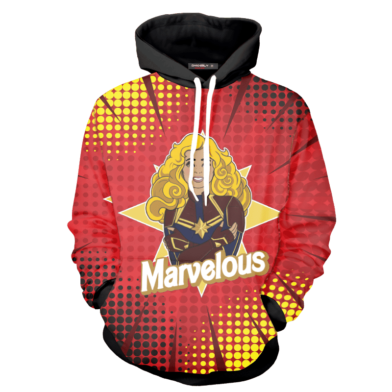 Costume Marvelous Captain Marvel 3D All Over Print Hoodie, Zip Hoodie