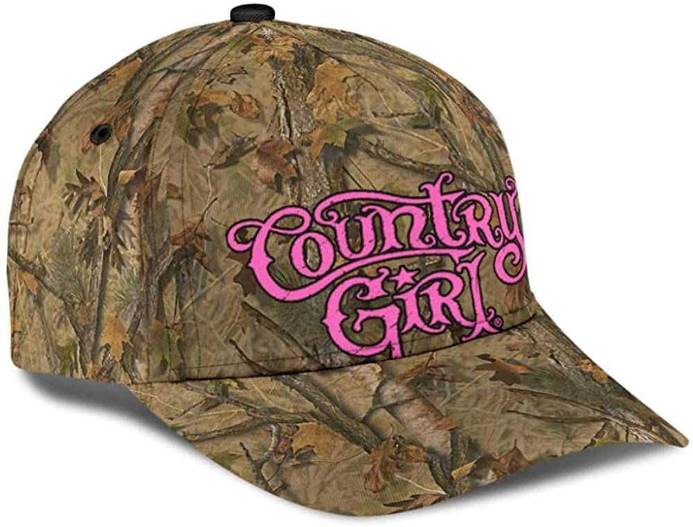 Country Girl Dry Tree Leaves 3D Printed Unisex Hat Classic Cap, Snapback Cap Trucker Hats Custom Hats Gifts For Men & Women