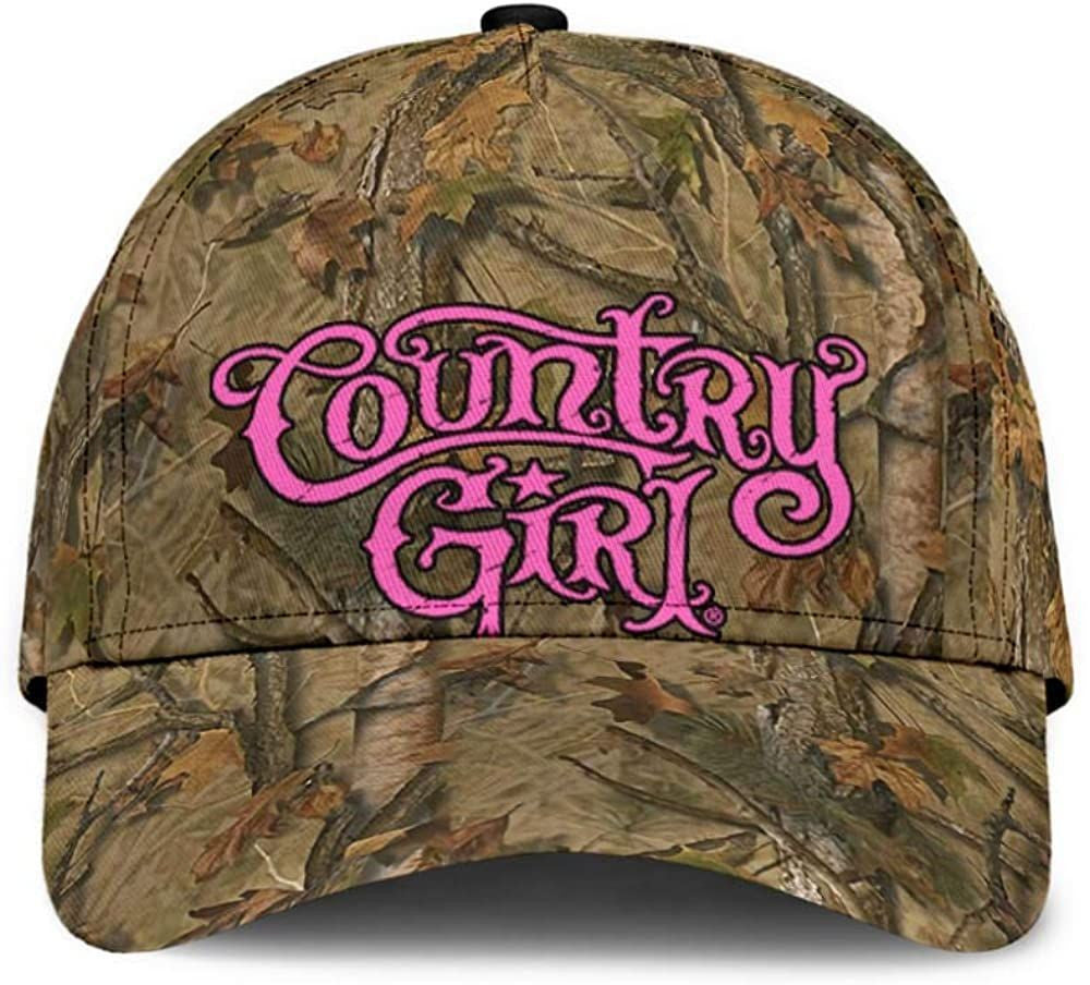 Country Girl Dry Tree Leaves 3D Printed Unisex Hat Classic Cap, Snapback Cap Trucker Hats Custom Hats Gifts For Men & Women