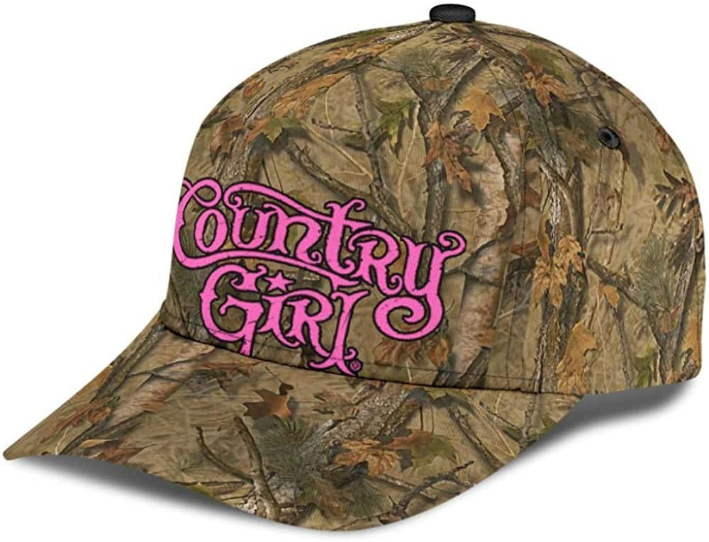 Country Girl Dry Tree Leaves 3D Printed Unisex Hat Classic Cap, Snapback Cap Trucker Hats Custom Hats Gifts For Men & Women